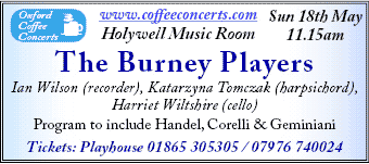 Daily Info, Oxford: What's On - Oxford Coffee Concerts
