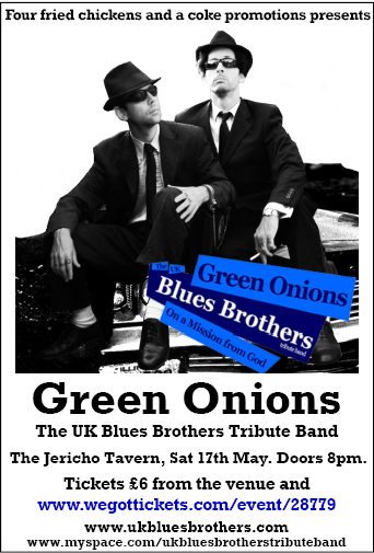Daily Info, Oxford Events: Green Onion, Blues Brothers Tribute
