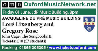 Concert: John Cage - The Songbooks II, JdP, Fri 1st June