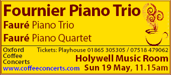 Coffee Concert this week: Faur� Piano Trio and Faur� Piano Quartet.