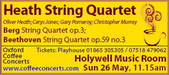 Coffee Concert this week: Heath String Quartet: Berg and Beethoven