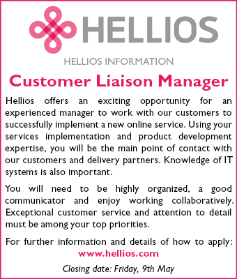 Hellios are recruiting for a Customer Liaison Manager Hellios are recruiting for a Customer Liaison Manager