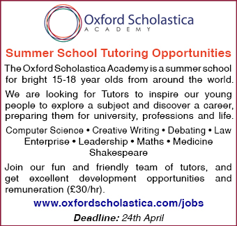 Oxford Scholastica offer Summer School Tutoring Opportunities Oxford Scholastica offer Summer School Tutoring Opportunities