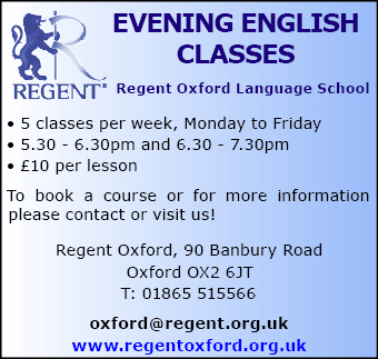 English Classes offered by Regent Oxford Language School every Monday - Friday English Classes offered by Regent Oxford Language School every Monday - Friday