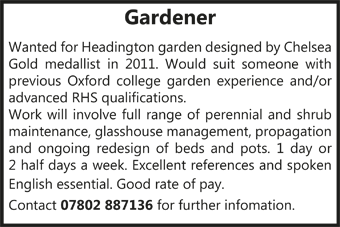 Gardener Wanted