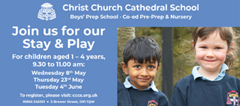 Stay & Play events at Christ Church Cathedral School