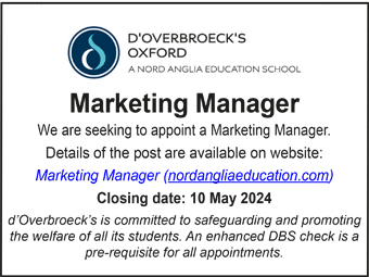 d'Overbroecks seeks Marketing Manager