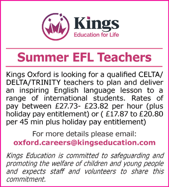 Kings Education seeks Summer EFL Teachers