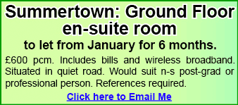 Summertown: Ground Floor en-suite room to let