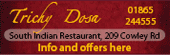 Trichy Dosa - First South Indian Restaurant and takeaway in Oxford, 209 Cowley Road.