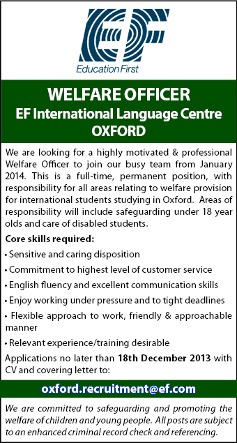 EF International Language Centres seek qualified, energetic EFL Teachers EF International Language Centres seek qualified, energetic EFL Teachers