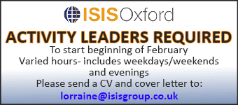 ISIS Oxford seeks Activity Leaders ISIS Oxford seeks Activity Leaders