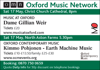 Daily Info, Oxford events: concerts 17th May