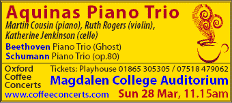 Oxford Coffee Concert this Sunday, 28 March