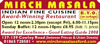 Daily Info, Oxford Food: Mirch Masala Restaurant