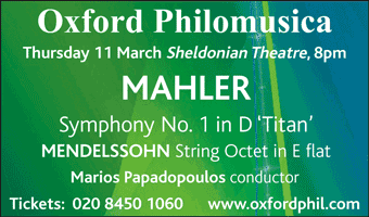 Oxford Philomusica: Mahler and Mendelssohn, 11th March