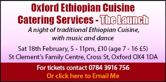Ethiopian Cuisine Launch Night - traditional food, music & dance, Sat 18th Feb, St Clements Family Centre