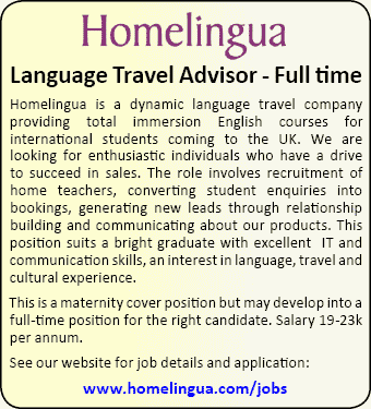 Homelingua seek Language Travel Advisor - full time