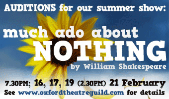 Auditions 16, 17, 19 & 21 Feb! For outdoor performance of Much Ado About Nothing, July 2012.