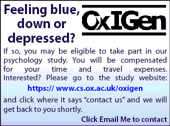 Oxigen seeks research participants feeling blie, down, or depressed. Click for more
