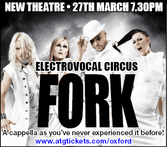 See FORK, an electrovocal circus of an a cappella group, at the New Theatre on the 27th March.