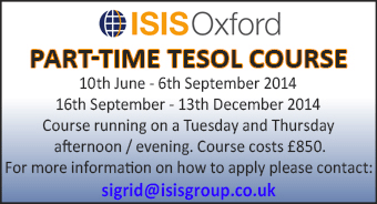 Part-time TESOL course at Isis Oxford Part-time TESOL course at Isis Oxford