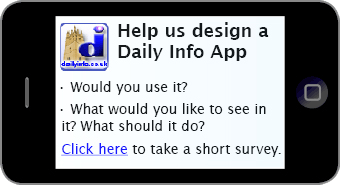 We are in the process of designing a Daily Info app, and we need your feedback! We are in the process of designing a Daily Info app, and we need your feedback!