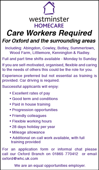 Westminster Homecare requires Care Workers Westminster Homecare requires Care Workers