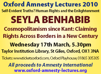 Oxford Amnesty Lectures 2010: Seyla Benhabib, 17th March