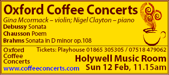 Coffee Concerts: Classical Music this Sunday 11.15am