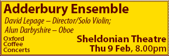 Adderbury Ensemble at the Sheldonian Theatre, 9 February 2012