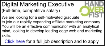 Digital Marketing Executive required at Hand Over Fist, a search engine affiliate marketing business