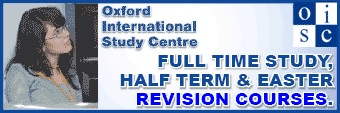 Oxford International Studies Centre offer full time study & half term / Easter revision courses