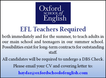 Oxford School of English seeks EFL Teachers Oxford School of English seeks EFL Teachers