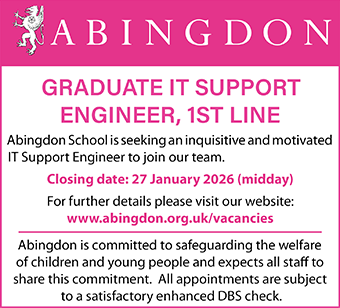 The Abingdon Foundation is looking to appoint a Graduate IT Support Engineer, 1st Line The Abingdon Foundation is looking to appoint a Graduate IT Support Engineer, 1st Line
