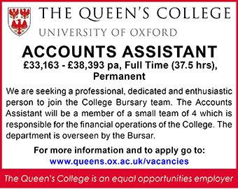 The Queen's College seek Accounts Assistant The Queen's College seek Accounts Assistant