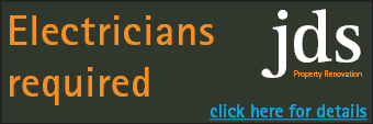 JDS Property Renovation requires experienced, multiskilled electricians for job vacancy