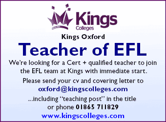 King's School Oxford seek EFL Teacher