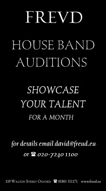 Daily Info, Oxford Bands: Audition to be House Band at Freuds