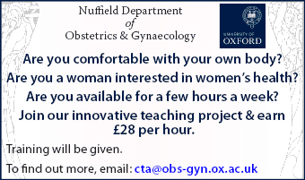 Daily Info, Oxford Volunteers: Join an innovative teaching project to help women�s health & earn �28 per hour