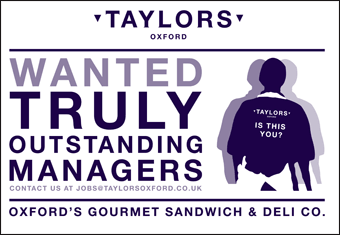 Taylors Oxford seek outstanding Managers Taylors Oxford seek outstanding Managers