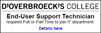 End-User Support Technician required Full or Part Time to join IT department at D�Overbroeck�s College