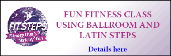 Fun fitness class using ballroom and latin steps. Wednesdays 5.45pm, St Columba