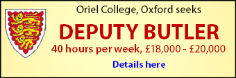 Oriel College seeks Deputy Butler to complement SCR team