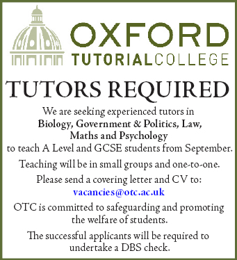 Oxford Tutorial College require tutors of various subjects Oxford Tutorial College require tutors of various subjects
