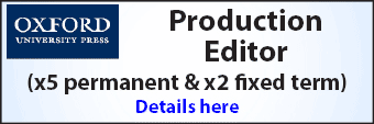 Oxford University Press seek Production Editor (x5 permanent & x2 fixed term)