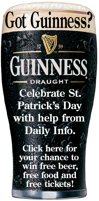 St. Patrick's Day competitions; click for your chance to win free food, beer and dancing