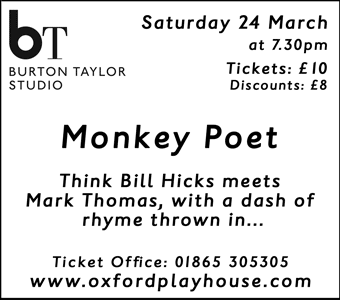 Monkey Poet at the Burton Taylor Studio