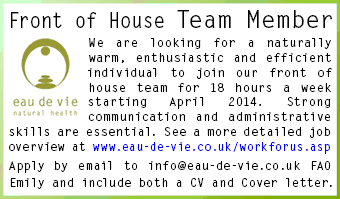 Front of House Team Member required at Eau de Vie Front of House Team Member required at Eau de Vie