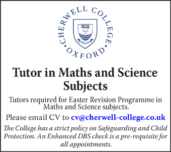 College in Oxford city centre is looking for Tutor in Maths and Science subjects